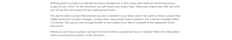 [Solved] Defining what is a project is a vital part of project management