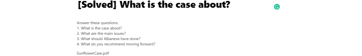 [Solved] What is the case about? 