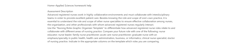[Solved] Advanced registered nurses work in highly collaborative environments and must collaborate with interdisciplinary teams in order to provide excellent patient care.