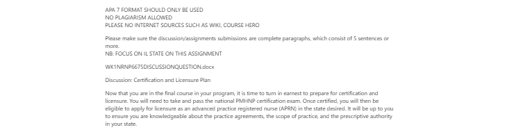 [Solved] Now that you are in the final course in your program, it is time to turn in earnest to prepare for certification and licensure. You will need to take and pass the national PMHNP ce