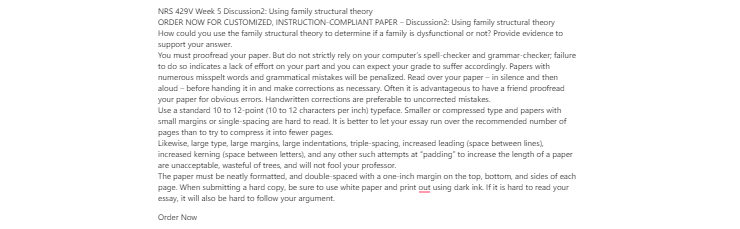 [Solved] Discussion2: Using family structural theory