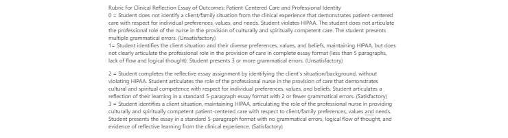 [Solved] role as a professional nurse in providing culturally and spiritually competent care, which recognizes and considers the client-reported, self-identified, unique, and individual preferences t