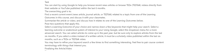 [Solved] Find a recent current event (news article, journal article, or TEDTalk) related to a topic from one of the Learning Outcomes in this course, and discuss it with your classmates. Summary