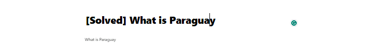 [Solved] What is Paraguay